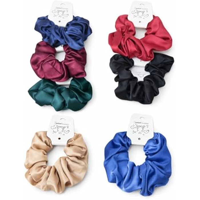 2 Piece Satin Elastic Band Set Luxury Hair Ties Styling Coming Multicolor Fashion Hair Accessories for Women and Girls - Image 4